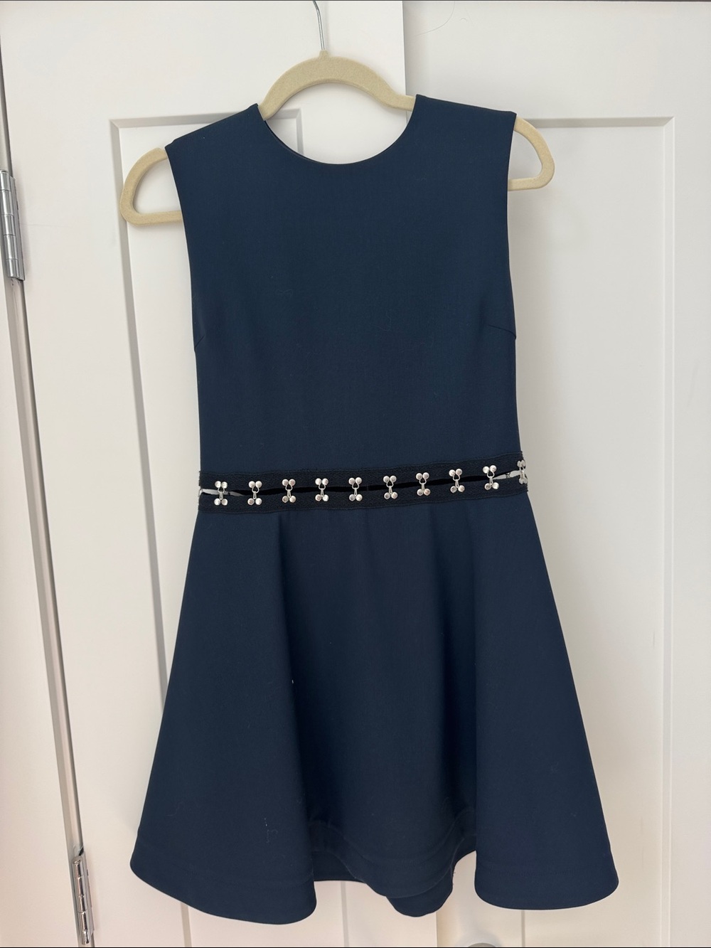 Elizabeth and James Dark Navy Sleeveless Mini with Hook & Eye Waist